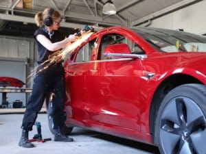 Elon Musk’s Tesla Challenged: Simone Giertz Builds The First Handmade Tesla Pick-Up Pickup Truck