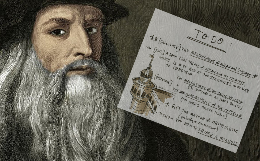 1490âlÄ± YÄ±llarda YazmÄ±Å: Leonardo Da Vinci’nin YapÄ±lacaklar Listesi