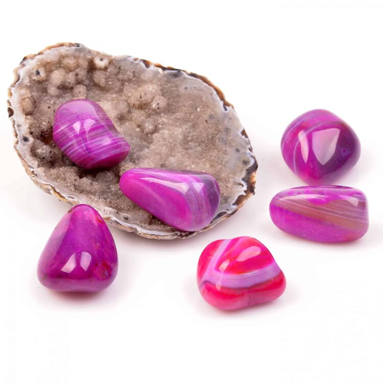 pink agate stone