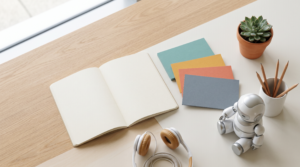 In-demand skills 2026 editorial flat-lay