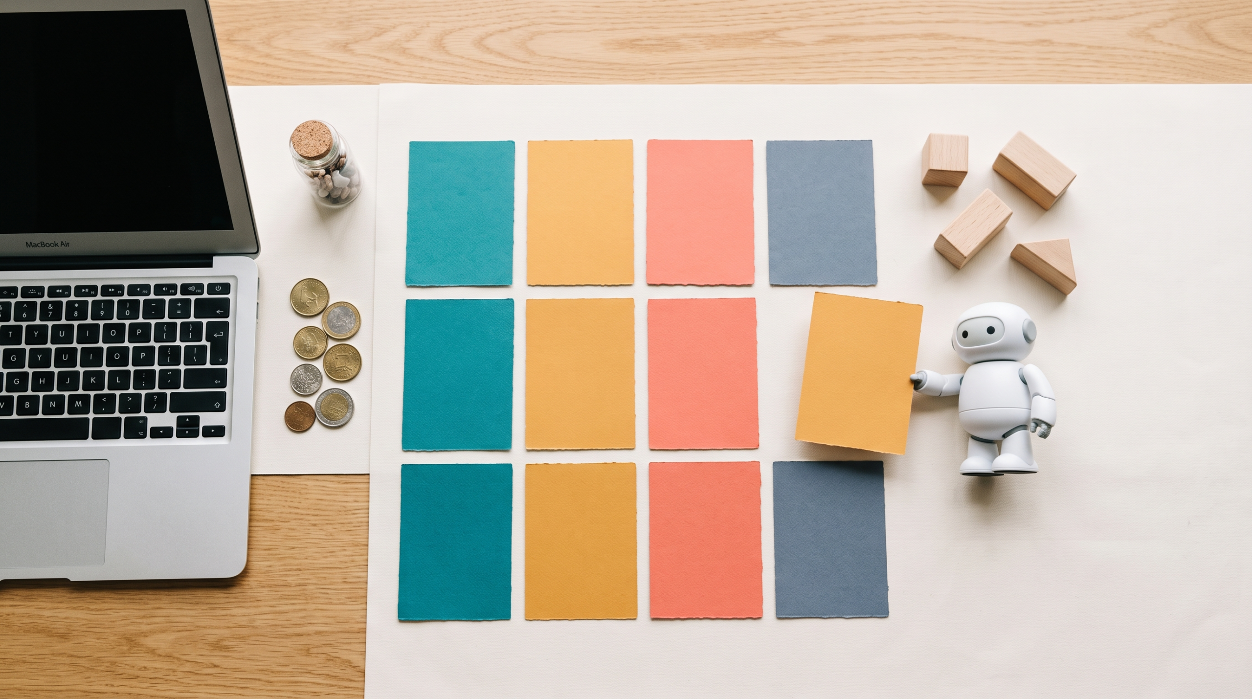 Expertise monetization matrix editorial flat-lay